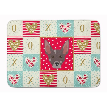 Carolines Treasures 19 x 27 in. Peruvian Hairless Dog Love Machine Washable Memory Foam Mat CK5227RUG